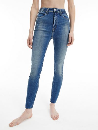 Calvin Klein Ruhák HU716453 | Calvin Klein High Rise Super Skinny Női Farmernadrág Világos Kék